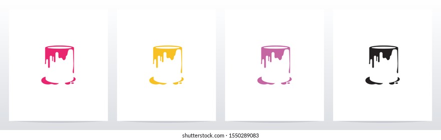 Smeared Paint Container Logo Design