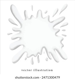 Smeared paint drops, message art sign in black and white