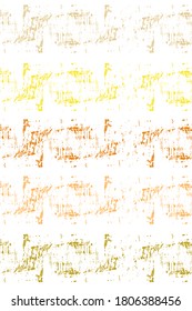 Smeared.  Yellow and red paintbrush lines horizontal seamless texture for background. Hand drown paint strokes graffiti. For textile.