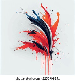 Mareos, manchas de pintura coloreada sobre fondo blanco, colores multicolores, arco iris - Ilustración vectorial
