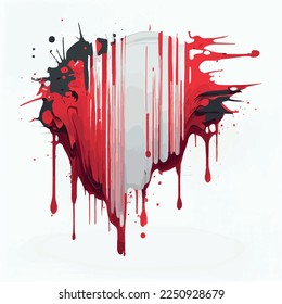Smears, blots of colored paint on a white background, multicolored colors, rainbow - Vector illustration