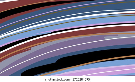 Schwarze, graue, braune, weiße und schwarze Streifen liegen diagonal.