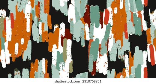 Melodías de pintura antigua, golpes, pincel de pintura, gouache, vieja pared. Textura de estampado a la moda. Patrón veloz. Para impresión, tela, diseño, papel pintado, embalaje, papel