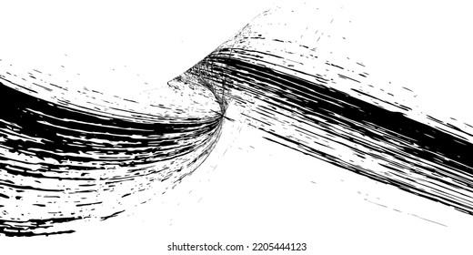Smears or splashes of black paint on a white background. Dust and debris are smeared. Graffiti element. Design template for the design of banners, posters, booklets, covers, magazines. EPS 10