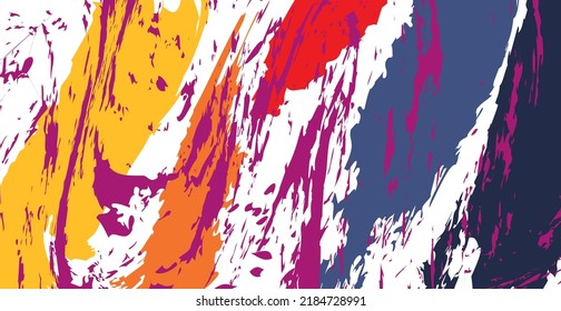 Mareos y salpicaduras de pintura colorida - Ilustración vectorial