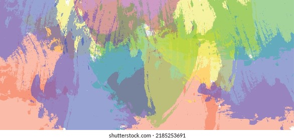 Smears and splashes of colorful paint - Vector illustration