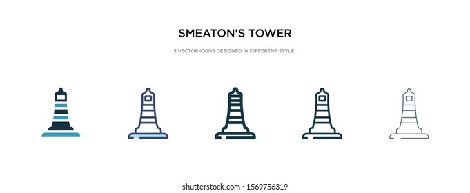 Smeaton tower icon in different style vector illustration. two colored and black smeaton tower vector icons designed in filled, outline, line and stroke style can be used for web, mobile, ui