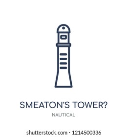Smeaton's Tower? icon. Smeaton's Tower? linear symbol design from Nautical collection. Simple outline element vector illustration on white background.