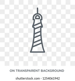 Smeaton's Tower? icon. Trendy flat vector Smeaton's Tower? icon on transparent background from Nautical collection. High quality filled Smeaton's Tower? symbol use for web and mobile