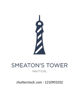 Smeaton's Tower icon. Trendy flat vector Smeaton's Tower icon on white background from Nautical collection, vector illustration can be use for web and mobile, eps10