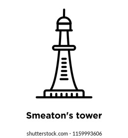 Smeaton's tower icon vector isolated on white background, Smeaton's tower transparent sign , line or linear sign, element design in outline style