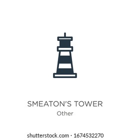 Smeatons Turm Symbol Vektorillustration. Trendy flach Abstrich Turmsymbol aus anderen Kollektionen einzeln auf weißem Hintergrund. Vektorillustration-Illustration kann für Web- und Mobile-Grafikdesign, Logo, eps10 verwendet werden
