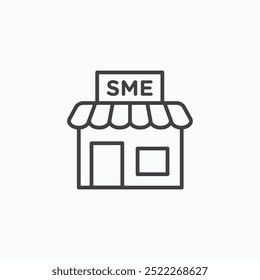 SMEline in Thin line black color. flat simple vector symbols illustration.