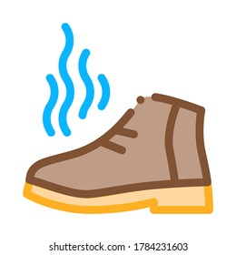 smell boot icon vector. smell boot sign. color symbol illustration