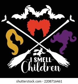 I Smell Children Halloween Shirt Women Sanderson Graphic Tshirt Hocus Pocus Shirts