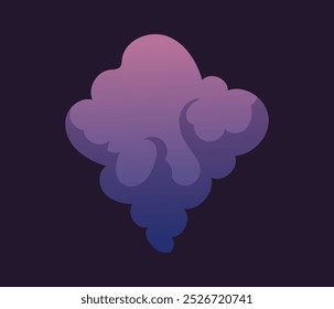 Smell cloud bad stink smelly armpit isolated set. Vector flat graphic design illustration