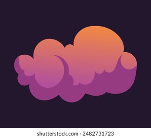 Smell cloud stink poison smoke gas isolated set concept. Vector graphic design illustration	