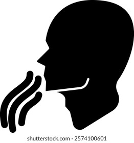 Smell Icon - Black Filled Style - Neuroscience Theme