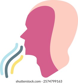 Smell Icon - Flat Color Style - Neuroscience Theme