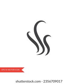 Smell icon. Hot aroma, stink, cooking steam, smelling, vapor, smoking