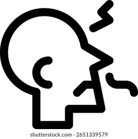 smell icon. Thin Linear Style Design Isolated On White Background