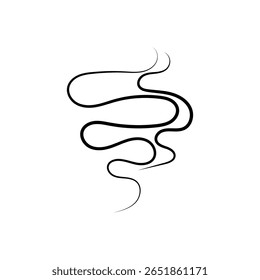 Ícones de cheiro. Marca de cheiro de vapor ou aroma quente, símbolos de odor de vapor.
