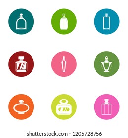 Smell icons set. Flat set of 9 smell vector icons for web isolated on white background