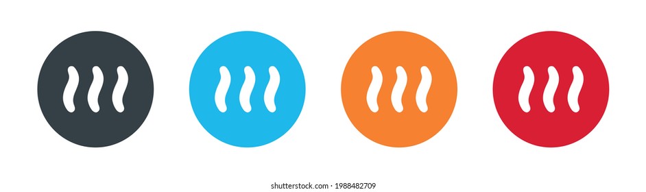 Smell icons. Smoke steam icon illustration