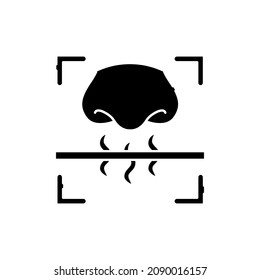 Smell identification сolor line icon. ID and verifying person. Pictogram for web page, mobile app, promo. UI UX GUI design element. Editable stroke.