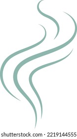 Smell lines. Smoke motion symbol. Vapour sign