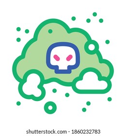 smell odor smoke icon vector. smell odor smoke sign. color symbol illustration