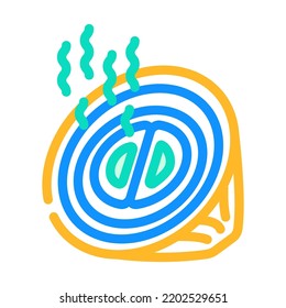 smell onion color icon vector. smell onion sign. isolated symbol illustration