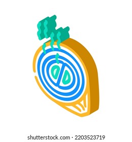 smell onion isometric icon vector. smell onion sign. isolated symbol illustration