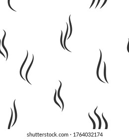 Smell pattern. Cooking or smoking steam, smelling or vapor vector seamless pattern
