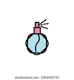 
el olor del icono de tipo vector de perfume
