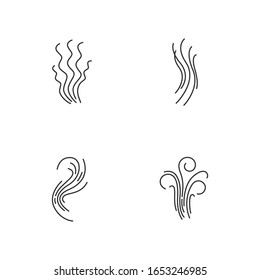 Smell pixel perfect linear icons set. Good and bad scent. Fluid odor, perfume scent. Stinky stench. Customizable thin line contour symbols. Isolated vector outline illustrations. Editable stroke