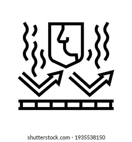 smell protect layer line icon vector. smell protect layer sign. isolated contour symbol black illustration