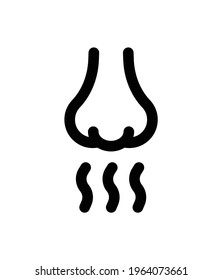 Smell sense vector icon isolated.