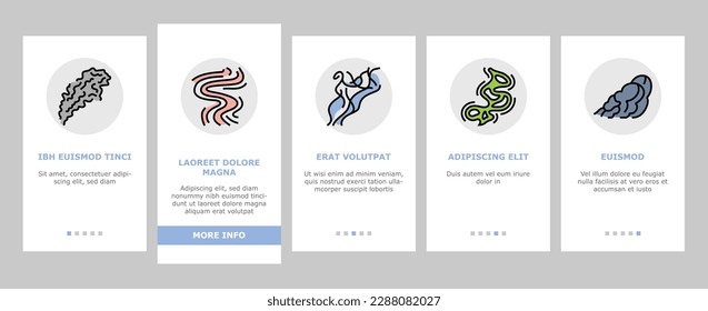 smell smoke gas nose aroma onboarding mobile vector. sense outline, odor scent, hot perfume, warm stink shape steam hand fragrance, cloud smell smoke gas nose aroma Illustration