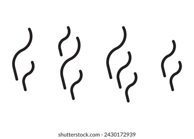 Smell smoke icon symbol set