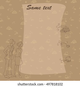 Smell something tasty. Blank for menu, illustration