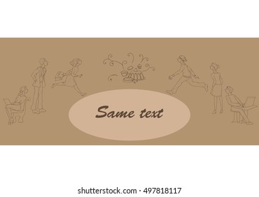 Smell something tasty. Blank for menu, illustration