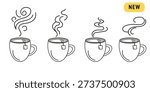 Smell steam doodle coffee cup aroma set