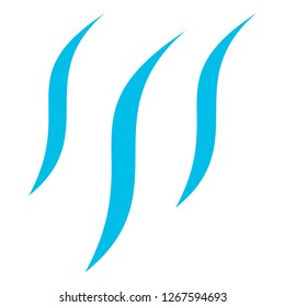 Smell vector icon on a white background. An isolated flat icon illustration of smell with nobody.