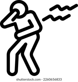 smell  Vector illustration on a transparent background. Premium quality symmbols. Thin line vector icons for concept and graphic design. 
