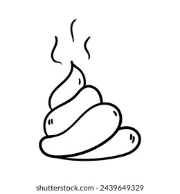 Icono de vector oloroso en estilo doodle. Símbolo en diseño simple. Objeto de dibujos animados dibujado a mano aislado sobre fondo blanco.