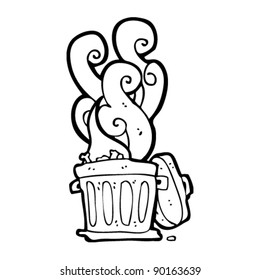smelly garbage can cartoon