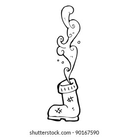 caricatura de bota vieja
