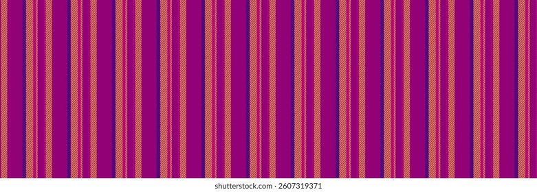 Smerican textile background pattern, rectangle seamless stripe fabric. Fiber vector lines texture vertical in pink and amber colors palette.