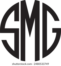 SMG Circle logo design, icon, symbol, vector file 